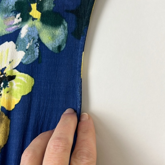 Maeve Anthropologie Evaline sleeveless A-line Floral Blue Dress S - Picture 9 of 13
